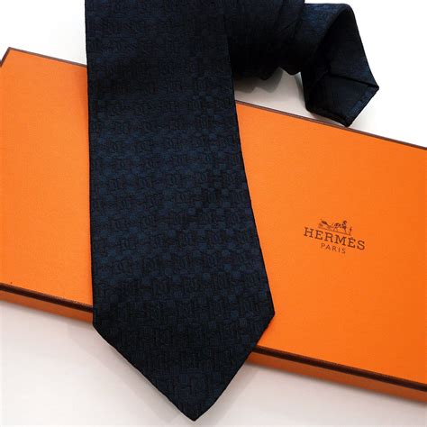 hermes tie black|used hermes ties for sale.